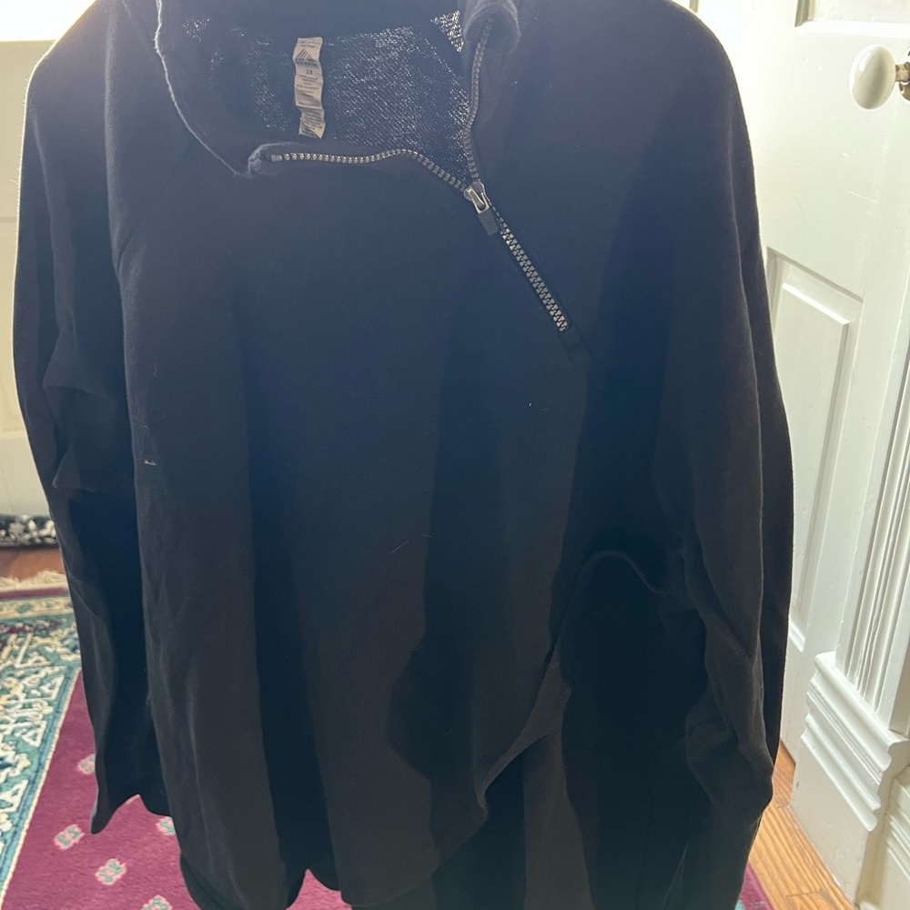 RBX Prime Ready To Roll Fleece Zip Mock Neck Pullover Black Half-Zip 2XL